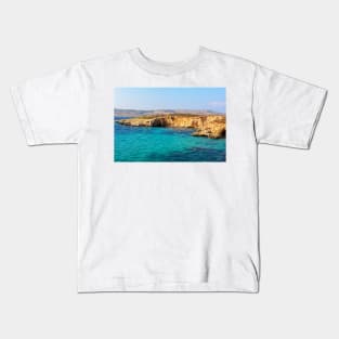 Cyan water of Blue Lagoon Kids T-Shirt